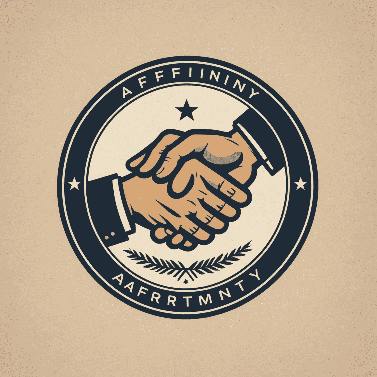 Affinity Recruitment Company logo featuring a stylized handshake symbolizing partnership and recruitment